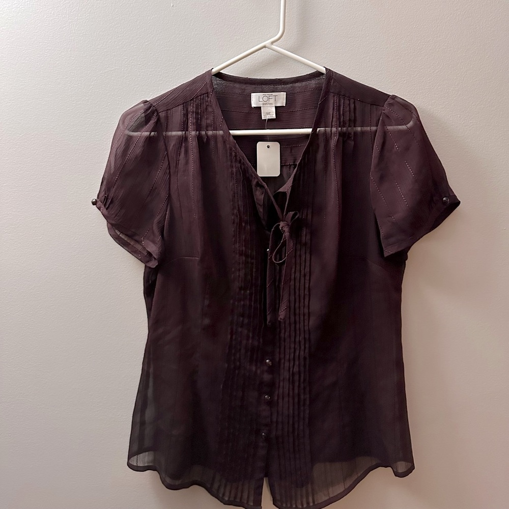 Loft Ann Taylor Maroon Blouse. Size 10P